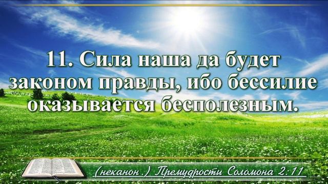 Книга премудрости Соломона с музыкой глава 2 читаем и слушаем смотреть онлайн