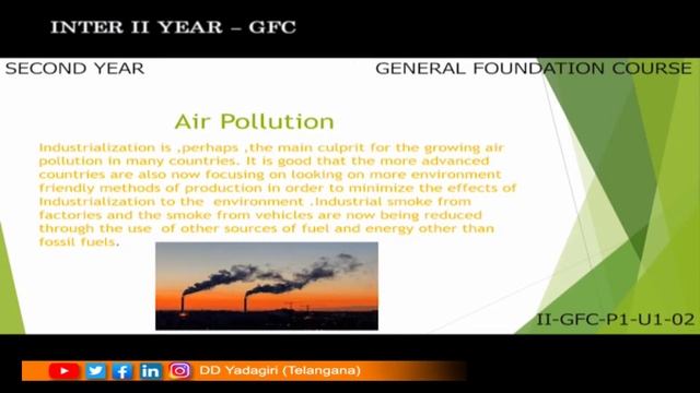General Foundation Course || Measures To Control Pollution || Intermediate Education || September 8 смотреть онлайн