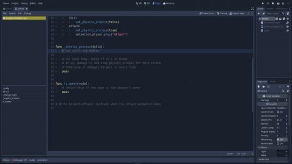 Godot Attack Tutorial 2: Code the Sword Attack