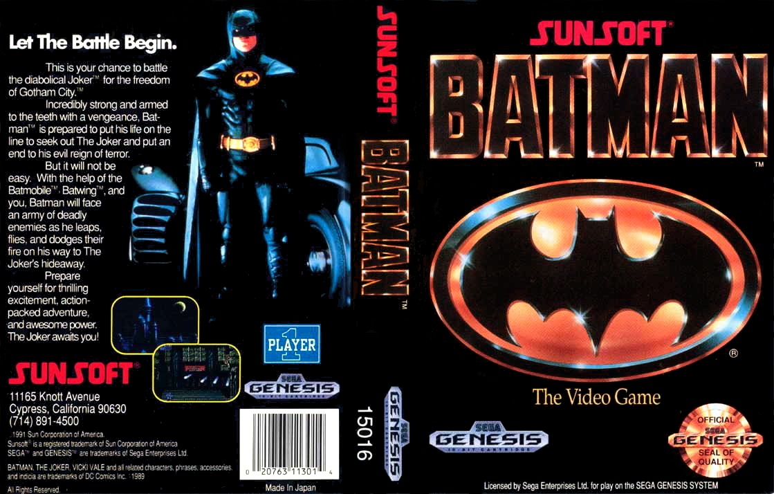 Sega Mega Drive 2 (Smd) 16-bit Batman Полное Прохождение
