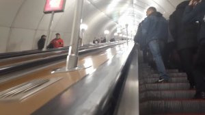 Метро Санкт-Петербурга. Выход со станции Пролетарская (2 эскалатора)