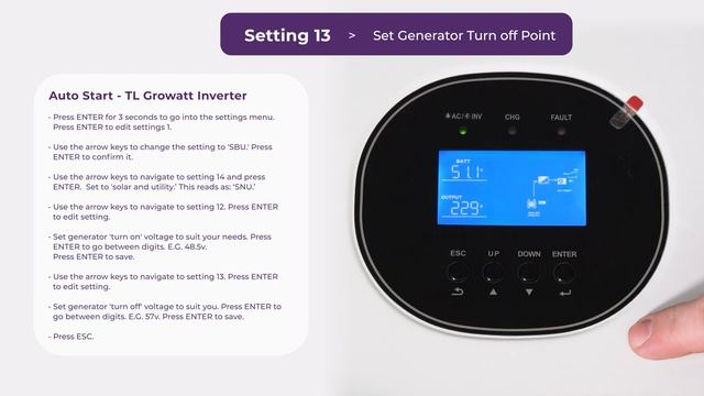 How To Set Up A Manual Or Auto Start Generator With A Growatt Hybrid Inverter (ES/TL) | GridFree