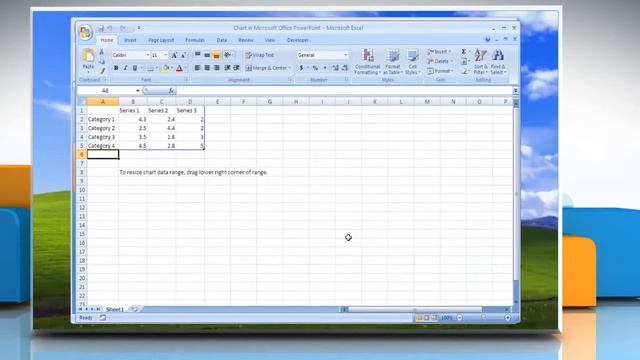 Microsoft® PowerPoint 2007: Insert chart into presentation on Windows® XP? смотреть онлайн