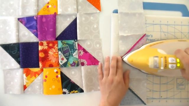 Easy Fat Quarter Quilt with Half Square Triangles and NO POINTS to Match! - Geometric Garden смотреть онлайн
