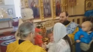 Причастие Лизы в храме митрополитом. Влог Lizzi.