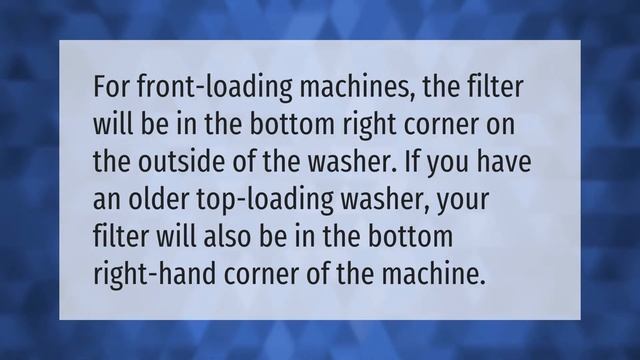 Does my top load Whirlpool washer have a filter? смотреть онлайн