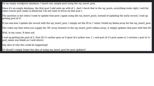 Wordpress: duplicate posts when trying to update a post using the wp_insert_post. смотреть онлайн
