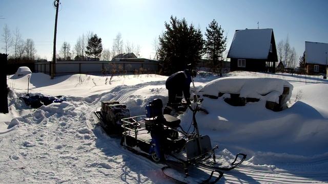 Утащит ли мотобуксировщик 350 кг. Не считая своего веса. Тест драйв. #Мотобуксировщик#Мотособака смотреть онлайн