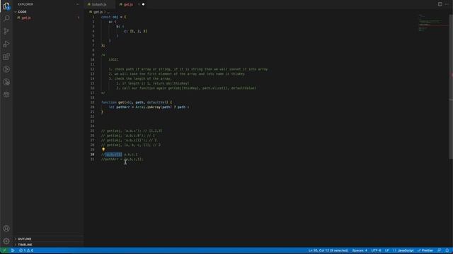 Lodash get function implementation in JavaScript | Advance JavaScript | Interview Questions смотреть онлайн