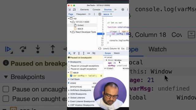 var vs let in 2 mins #frontendmaster #javascript смотреть онлайн