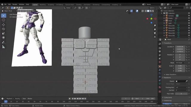 Roblox Jojo 3D Modeling Timelapse Blender | Headless White Snake смотреть онлайн