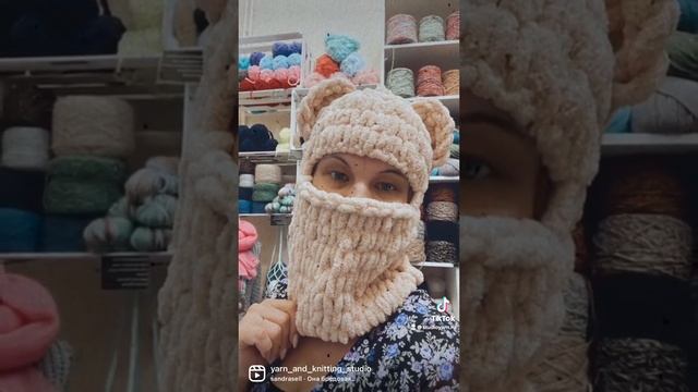 БАЛАКЛАВА ИЗ Alize Puffy "МИШКИНЫ УШКИ" смотреть онлайн