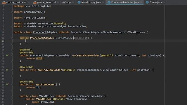 12.تطبيق دليل الهاتف الجزء ٢ RecyclerView Adapter смотреть онлайн
