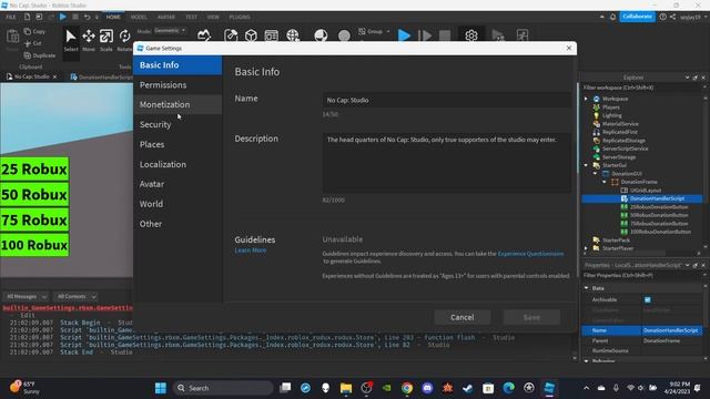 How to make a Donation GUI in Roblox! (Roblox Scripting Tutorial 2023!) смотреть онлайн