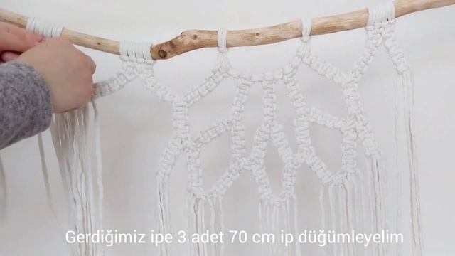 DIY | Makrome Mandala Duvar Süsü / Macrame Mandala Wall Hanging / BOHO HOME DECOR смотреть онлайн