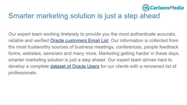 Oracle Users Email List | Oracle Users List смотреть онлайн