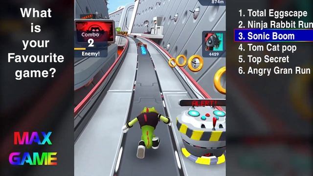 What is your Favourite Game? Total Eggscape, Ninja Rabbit Run, Sonic Boom, Angry Gran Run? смотреть онлайн