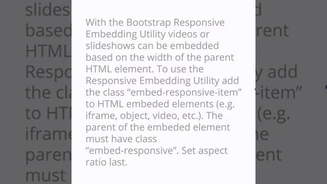 Bootstrap Responsive Embedding Bootstrap, Utilities II смотреть онлайн