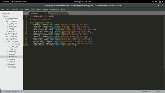 04 STOCK MANAGEMENT SYSTEM - DEVELOPING THE DATABASE TABLE/MODEL смотреть онлайн