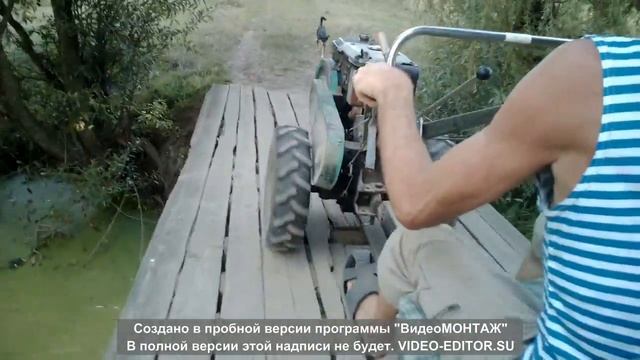 Супер техника будущего) МОТОБЛОК с прицепом... село, Василий водитель и жнец 80-го уровня)) смотреть онлайн