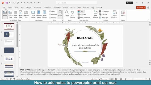 How To Add Notes To PowerPoint Print Out Mac