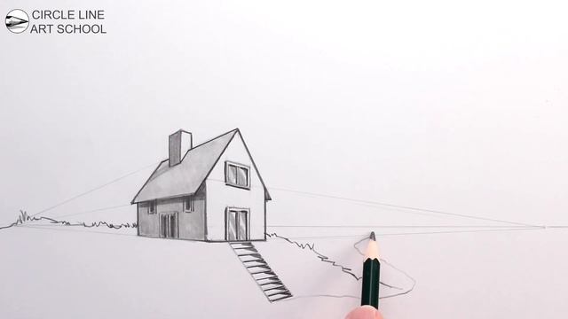 How to Draw a House using Two-Point Perspective in a Landscape смотреть онлайн