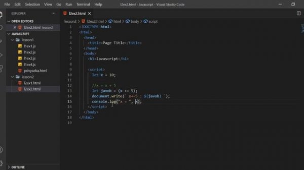 Javascript dasturlash tili: 7 - Operatorlar 1, Arifmetik amallar, increment va decrement