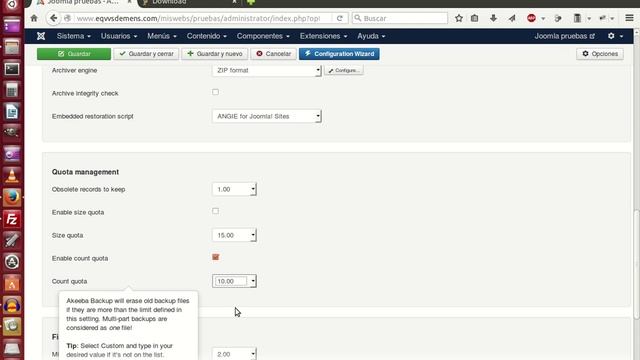 Akeeba Backup Configuracion video 1 de 3 смотреть онлайн