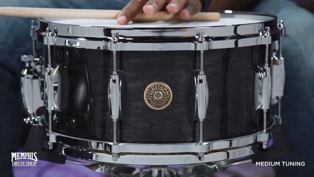 Gretsch 14x6.5 USA Custom Ridgeland Snare Drum - Ebony Gloss (GRGL6514S1CLXT)