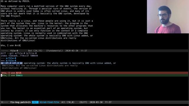 Emacs: introduction to VC (version control framework) смотреть онлайн