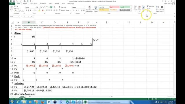 Calculate the Future Value (FV) of Uneven Cash Flows on Excel -- Two Methods смотреть онлайн