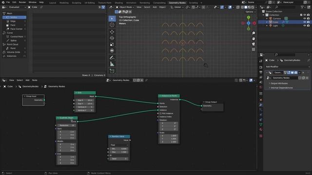 Using random values (Geometry Nodes, Blender) смотреть онлайн