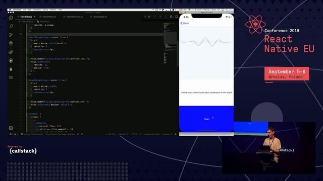 React Native EU 2019: Wouter van den Broek - Giving voice an action in React Native смотреть онлайн