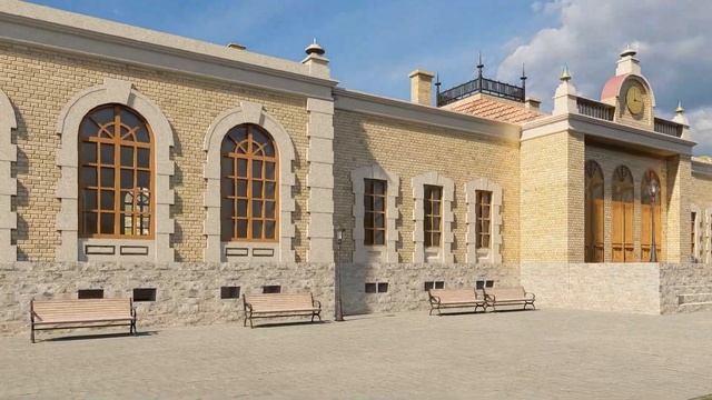 12. SketchUp+Lumion. Ашхабад. Железнодорожный вокзал смотреть онлайн