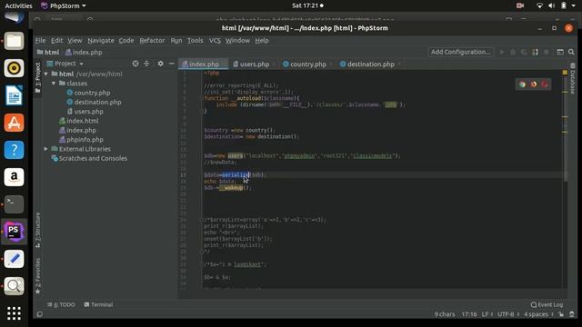 PHP magic method (__sleep(), __wakeup()) смотреть онлайн