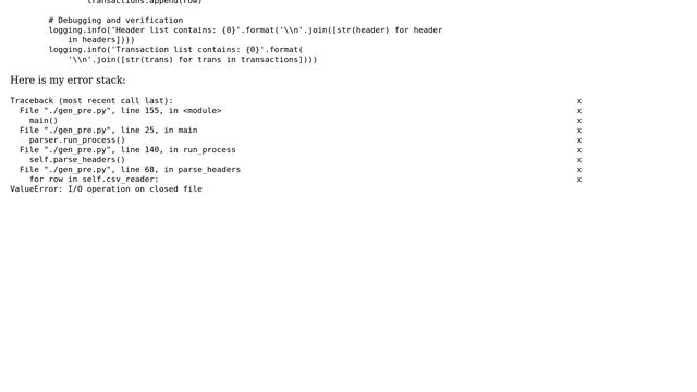CSV Reader object getting ValueError: I/O operation on closed file? (2 Solutions!!) смотреть онлайн