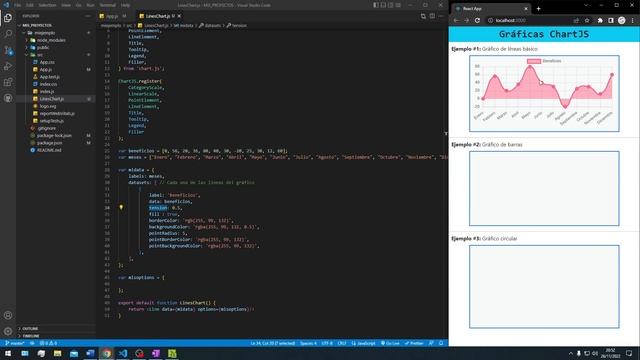 Cómo implementar gráficos en React con ChartJS смотреть онлайн