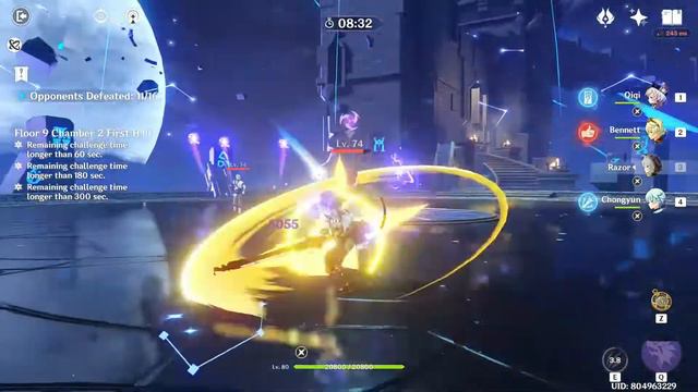 Genshin Impact: 9/9 ★ SPIRAL ABYSS FLOOR 9 RAZOR x ZHONGLI смотреть онлайн