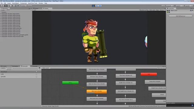 Asset 2D Run & Gun anim Character Pack v2- demo anim. смотреть онлайн
