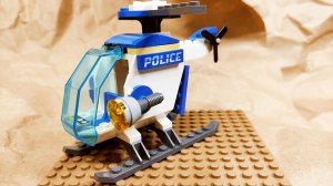 Собираю простой полицейский вертолёт из Лего