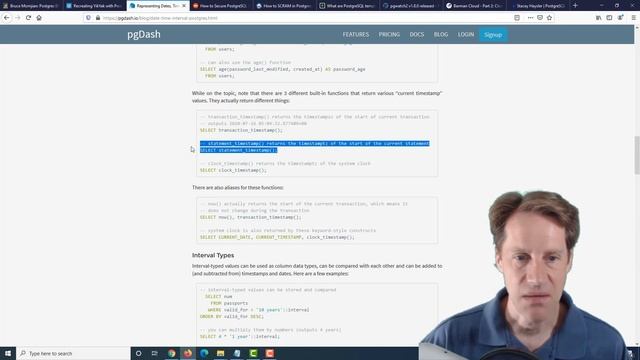 Scaling Postgres Episode 123 JSONB Types | Earth Distance | Dates Times & Intervals | Authenticatio смотреть онлайн