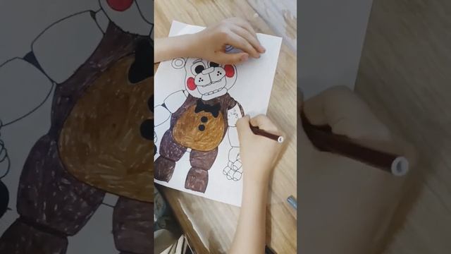 рисуем аниматроников #аниматроник #фредди #fivenightsatfreddys #fnaf #fazbear смотреть онлайн