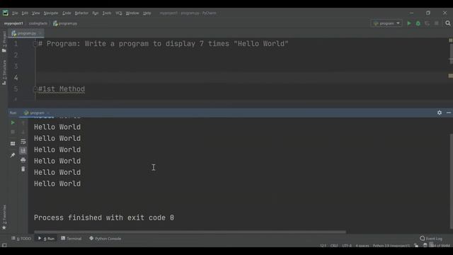 How To Display 7 times "Hello World" | Solutions For Python 100 Exercises | Program5 | CodingFacts смотреть онлайн