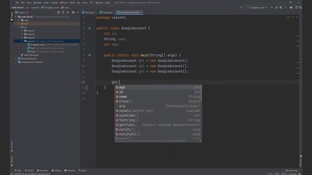 4.(Java) Классы и объекты смотреть онлайн