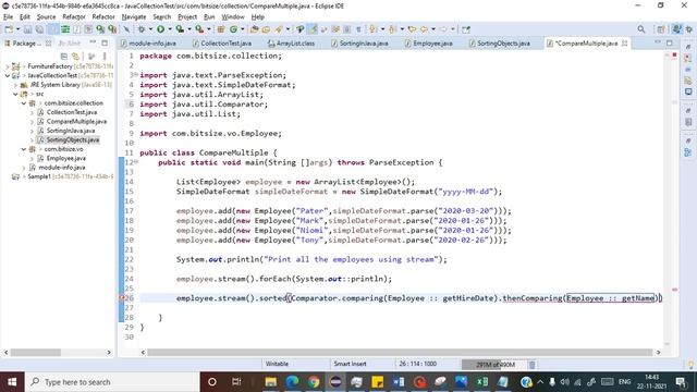 Sorting in Java on Multiple fields смотреть онлайн