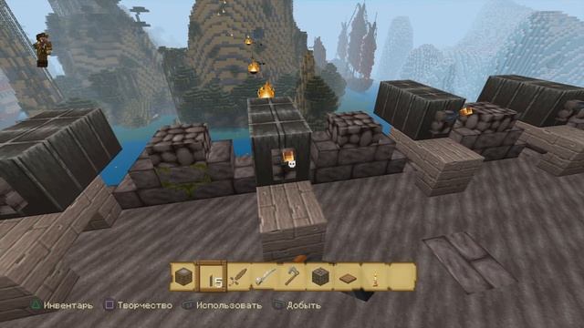 Как играть в Майнкрафт? Minecraft Пираты Карибского моря. Творческий режим. Креатив. смотреть онлайн