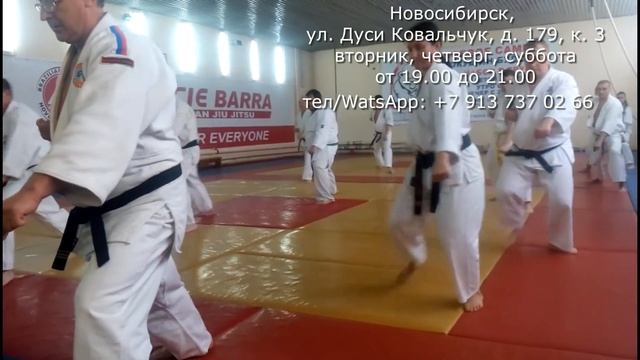 Тренировка в главном зале школа ASTAFIEV RYU, канчо Георгий Астафьев 8 дан IBK. смотреть онлайн