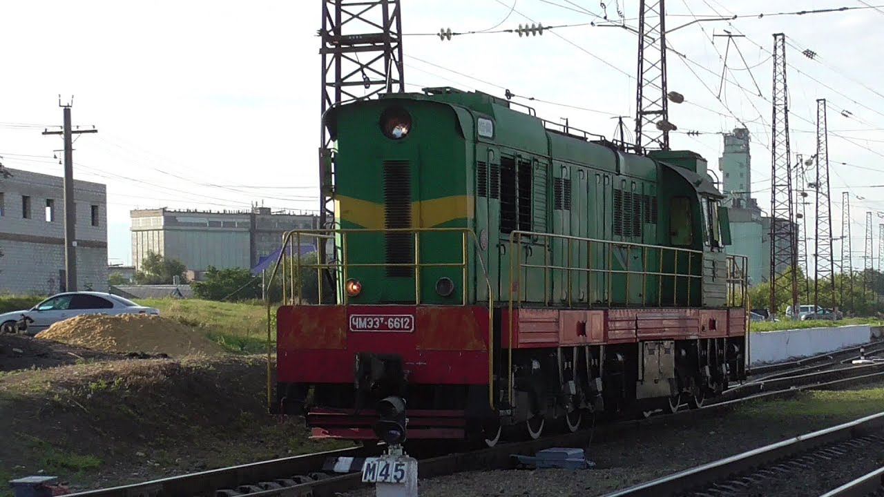 прибытие на ст Россошь и маневры ЧМЭ3Т-6612 смотреть онлайн