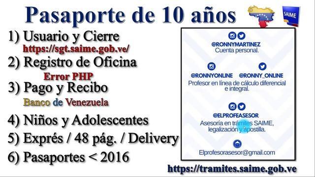 PASAPORTE EN VENEZUELA de 10 años | Parte 1 | SAIME: Nuevo y Renovación | Mayo 2021 смотреть онлайн