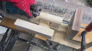 токарный станок из дрели